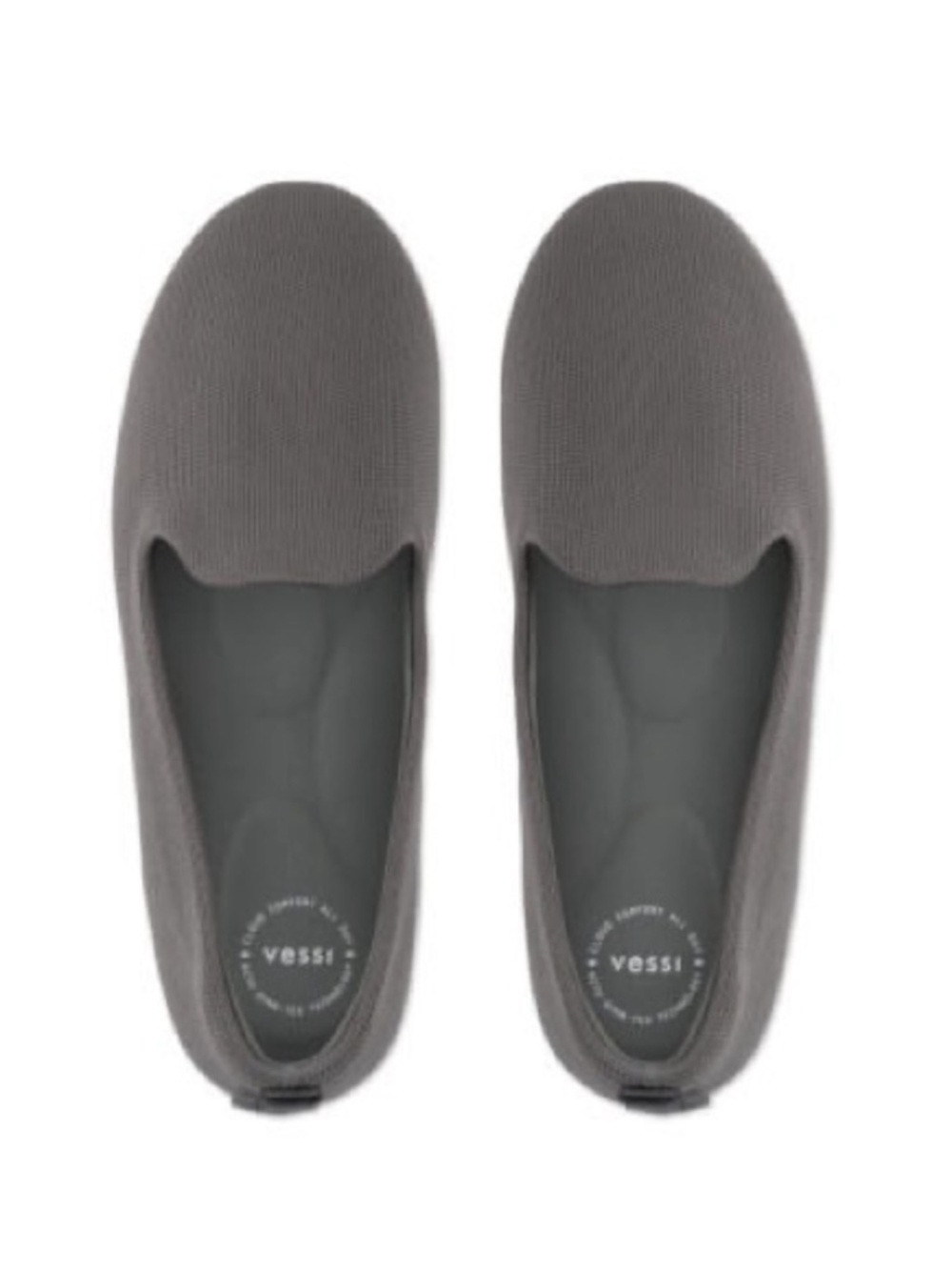 Vessi Market Flat Womens Gray Waterproof Loafers EUC Sz 7.5
